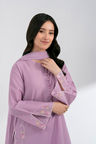 3 Piece Cotton Rip Stop Embroidered Suit (CS0584)