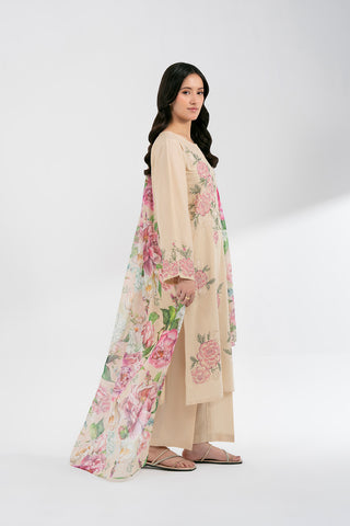 3 Piece Cotton Rip Stop Embroidered Suit (CS0596)