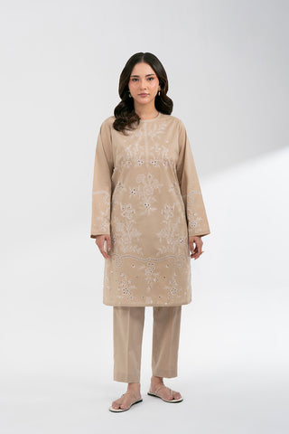 2 Piece Cambric Embroidered Suit (CS0589)