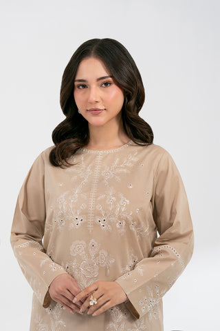 2 Piece Cambric Embroidered Suit (CS0589)