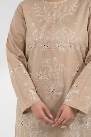 2 Piece Cambric Embroidered Suit (CS0589)