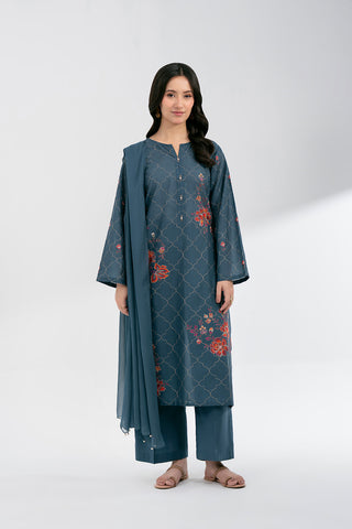 3 Piece Lawn Embroidered Suit (CS0597)