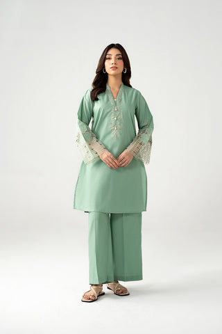 2 Piece Cambric Embroidered Suit (CP0529)
