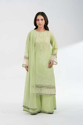 3 Piece Lawn Embroidered Suit (CS0579)