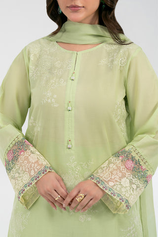 3 Piece Lawn Embroidered Suit (CS0579)