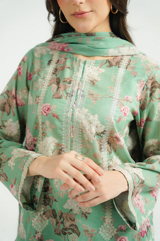 3 Piece Printed Lawn Embroidered Suit (CP0519)