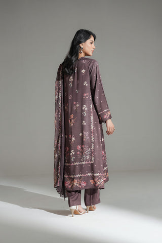 3 Piece Printed Raw Silk Printed Suit (FS0168)