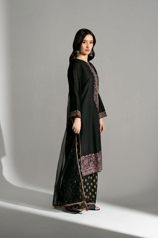 3 Piece Cotton Silk Embroidered Suit (FS0175)