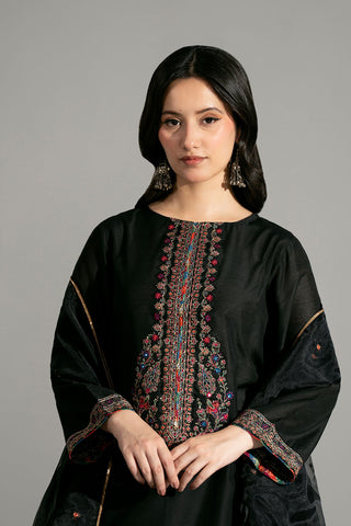 3 Piece Cotton Silk Embroidered Suit (FS0175)