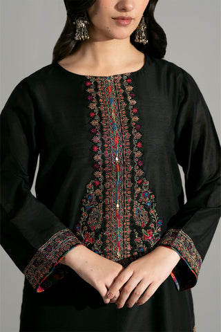 3 Piece Cotton Silk Embroidered Suit (FS0175)