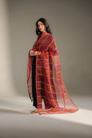 1 Piece Synthetic Organza Embroidered Dupatta (FD0139)