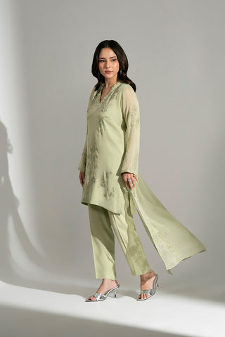 3 Piece Chiffon Embroidered Suit (FS0188)