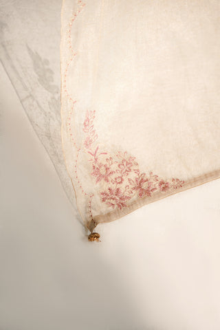 1 Piece Emboss Net Embroidered Shawl (FH0035)
