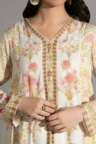3 Piece Printed Raw Silk Printed Suit (FS0171)