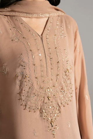3 Piece Raw Silk Embroidered Suit (FL0198)