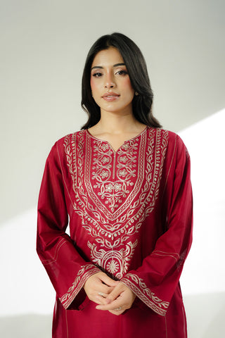 2 Piece Lawn Embroidered Suit (CS0637)