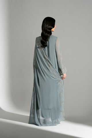 3 Piece Chiffon Embroidered Suit (FL0199)