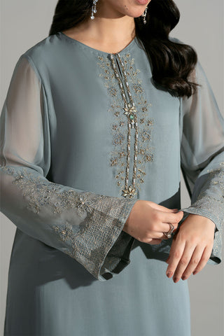 3 Piece Chiffon Embroidered Suit (FL0199)