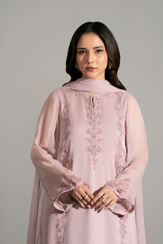 3 Piece Chiffon Embroidered Suit (FL0190)