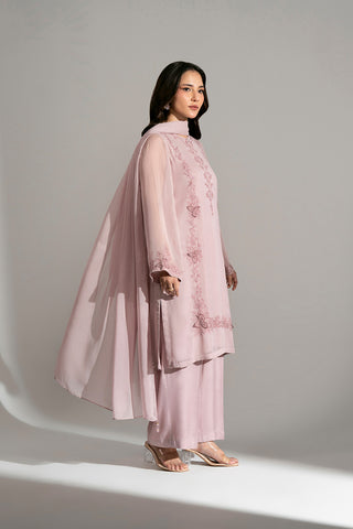3 Piece Chiffon Embroidered Suit (FL0190)