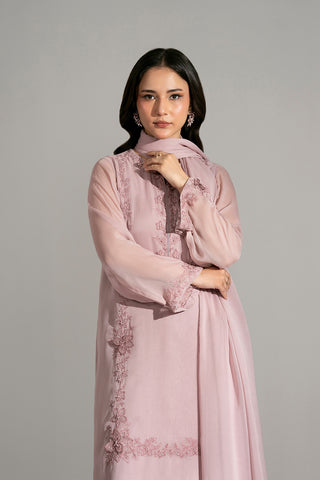3 Piece Chiffon Embroidered Suit (FL0190)
