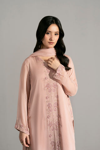 3 Piece Chiffon Embroidered Suit (FL0200)