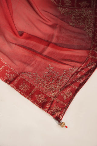 1 Piece Khaddi Net Embroidered Shawl (FH0033)