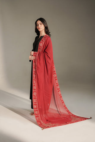 1 Piece Khaddi Net Embroidered Shawl (FH0033)