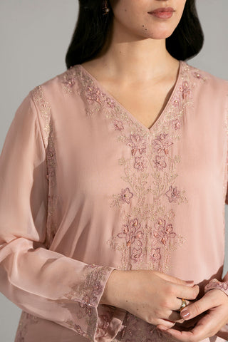 3 Piece Chiffon Embroidered Suit (FL0200)