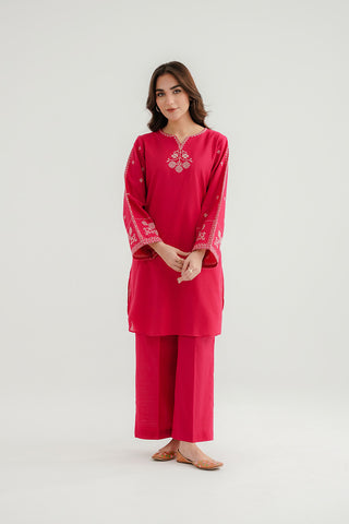 2 Piece Slub Khaddar Embroidered Suit (CP0296)