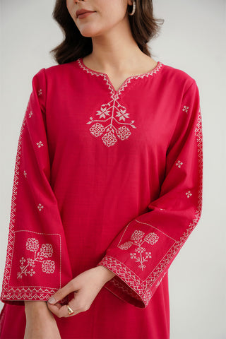 2 Piece Slub Khaddar Embroidered Suit (CP0296)