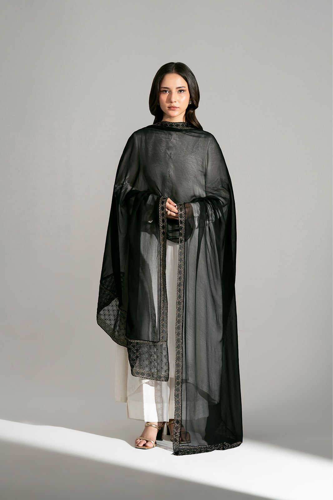 1 Piece Chiffon Embroidered Dupatta (FD0126)