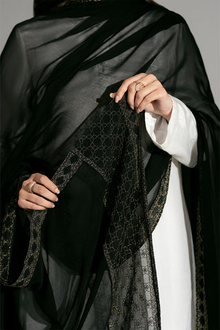 1 Piece Chiffon Embroidered Dupatta (FD0126)