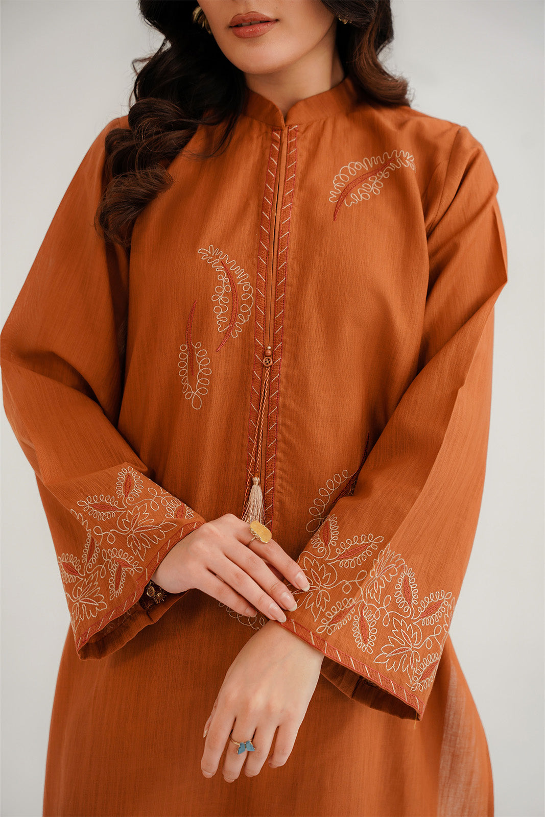 2 Piece Slub Khaddar Embroidered Suit (CP0318)