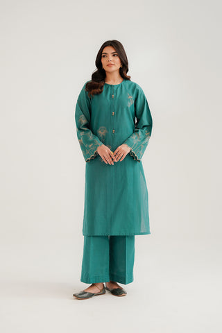 2 Piece Slub Khaddar Embroidered Suit (CP0295)