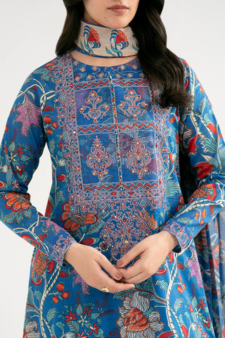 3 Piece Printed Lawn Embroidered Suit (CP0508)