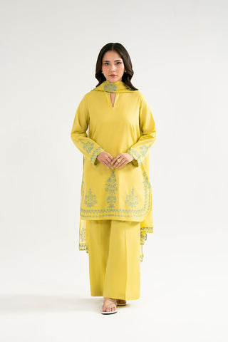 3 Piece Cambric Embroidered Suit (CP0504)
