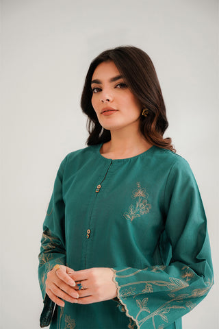 2 Piece Slub Khaddar Embroidered Suit (CP0295)