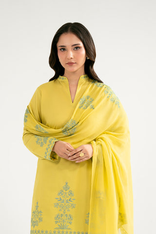 3 Piece Cambric Embroidered Suit (CP0504)