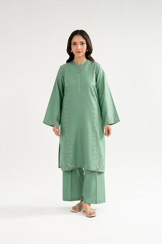 2 Piece Self Jacquard Embroidered Suit (CP0507)