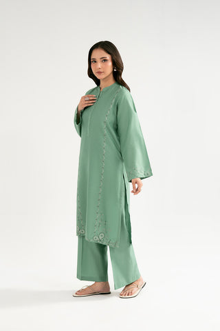 2 Piece Self Jacquard Embroidered Suit (CP0507)