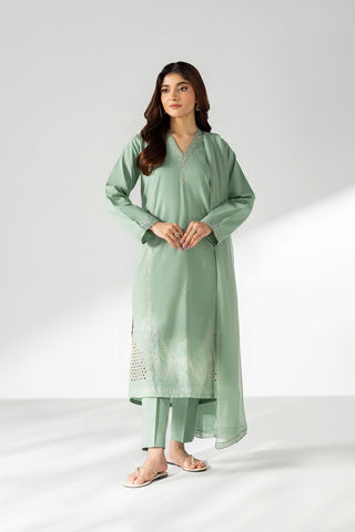 3 Piece Self Jacquard Embroidered Suit (CS0668)