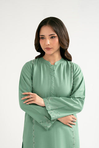 2 Piece Self Jacquard Embroidered Suit (CP0507)