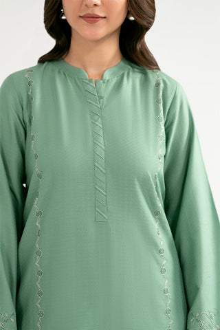2 Piece Self Jacquard Embroidered Suit (CP0507)