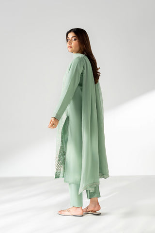 3 Piece Self Jacquard Embroidered Suit (CS0668)
