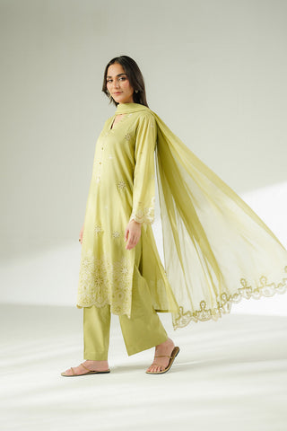 3 Piece Lawn Embroidered Suit (CS0641)