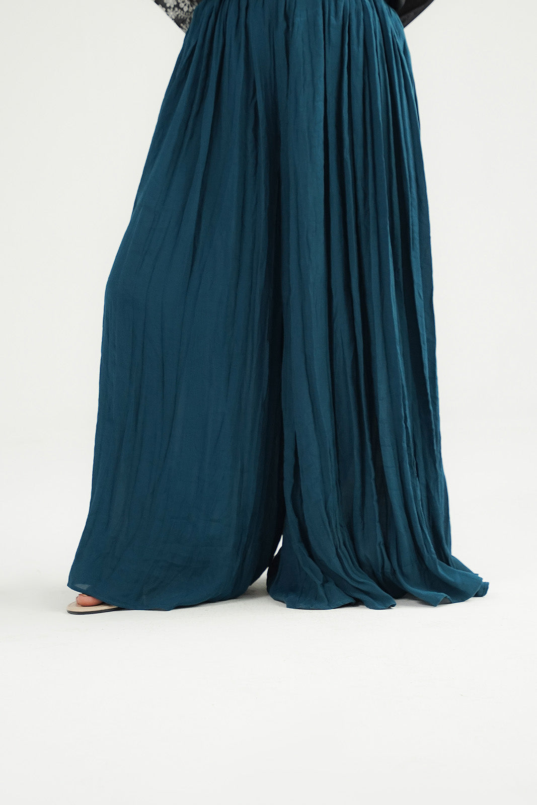 1 Piece Resham Cotton Embroidered Sharara (FB0016)