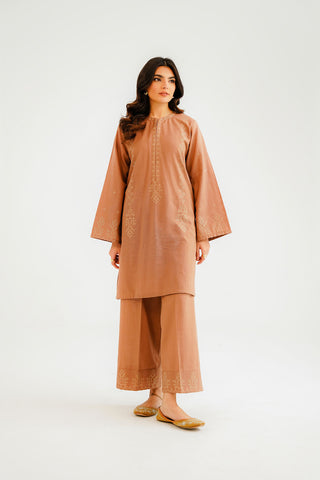 2 Piece Slub Khaddar Embroidered Suit (CP0297)