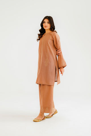 2 Piece Slub Khaddar Embroidered Suit (CP0297)