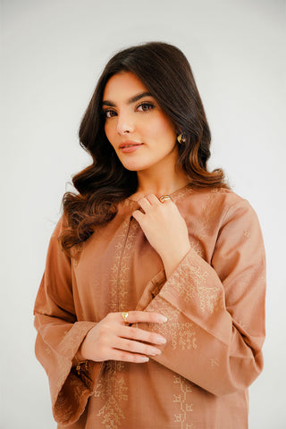 2 Piece Slub Khaddar Embroidered Suit (CP0297)